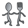 Logo Kuchenna Salsa - sztućce